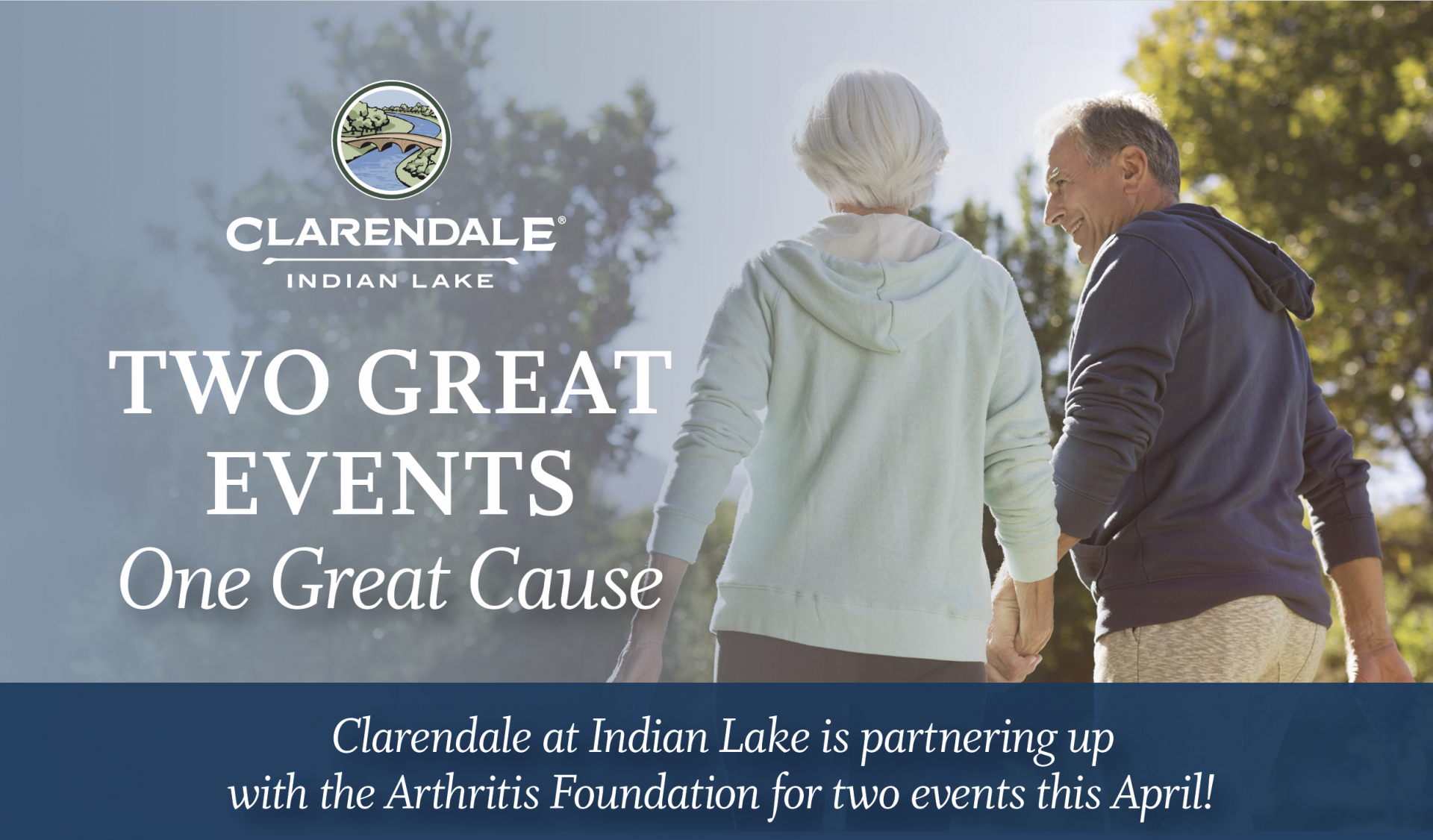Event flier for Clarendale at Indian Lake Partnering with Arthritis Foundation